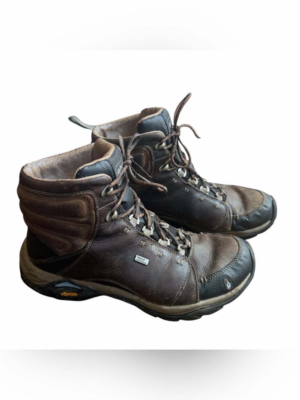 Ahnu Montara III Hiking Boots Womens 8.5 Brown Leather Lace Up Waterproof Vibram